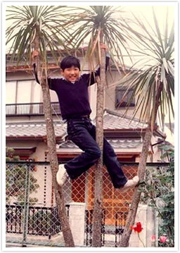 5年生のころ 自宅の庭で